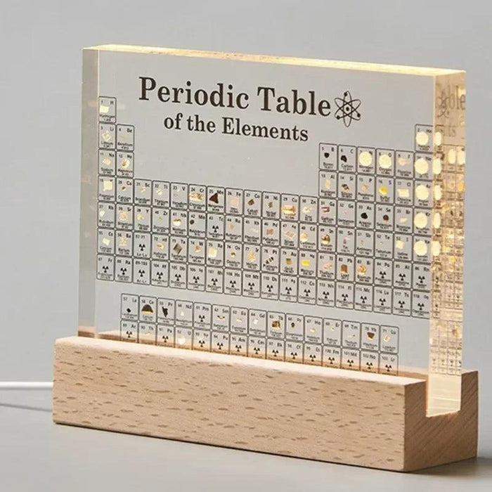 Elegant Transparent Acrylic Periodic Table of Elements - Mendeleev's Scientific Décor & Gift Idea