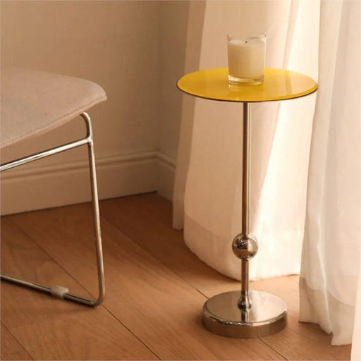 Modern Elegance Mini Coffee Table with Versatile Stainless Steel and Glass Design