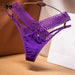 Elegant Women's Low Rise Ice Silk Thong with Chic Ribbons - Fashionable & Sporty Underwear