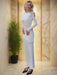 Chic Women's O Neck Long Sleeve Knit Bodycon Maxi Dress - Versatile Pullover Style