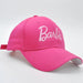 Disney Barbie Girls' Pink Adjustable Cap - Fun Embroidered Hat for Young Trendsetters