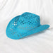 Lake Blue Western Cowboy Straw Hat Unisex with Adjustable Size