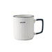 Elegant Wave Pattern Bone China Coffee Mug - 400ml Capacity, Stylish and Practical