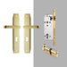 Luxurious PVD Gold and Chrome Double Lever Door Handle Set for Bedrooms and Bathrooms