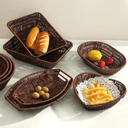 Elegant Retro Plastic Serving Tray for Tea and Dim Sum Delights