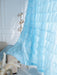 Elegant Blue Ruffled Semi-Blackout Curtains for Living Spaces and Girls' Rooms - Soft Tulle Drapes