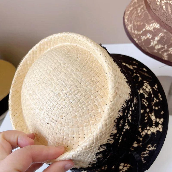 Japanese-Inspired Lace-Adorned Fisherman's Hat