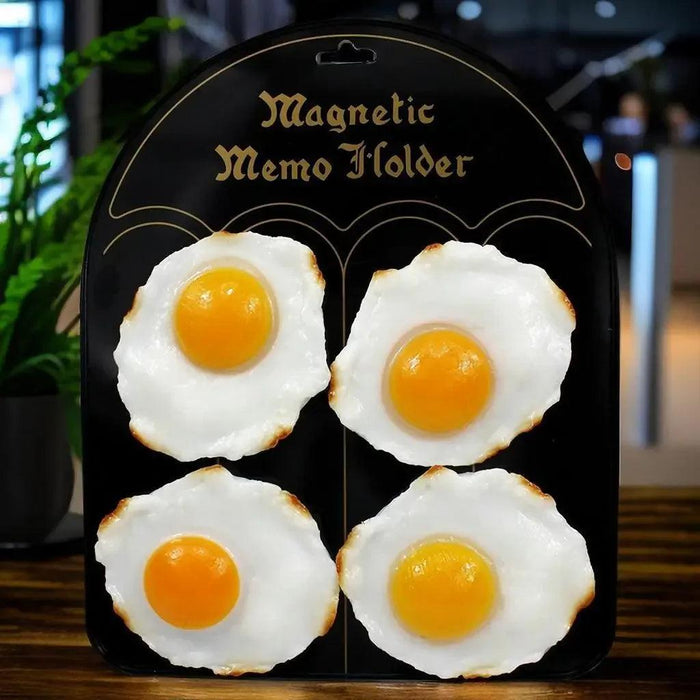 Playful Fried Egg Refrigerator Magnet - Quirky Kitchen Accessory