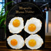 Playful Fried Egg Refrigerator Magnet - Quirky Kitchen Accessory