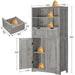 Versatile Multi-Purpose Storage Cabinet with Adjustable Shelves and Two Convenient Drawers