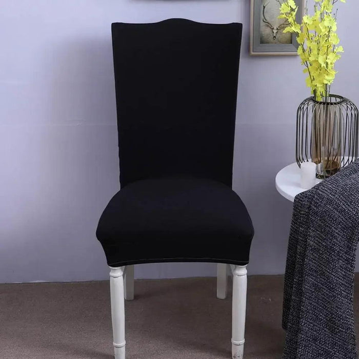 Elegant Nordic Dark Blue Stretch Chair Cover - Premium Spandex/Polyester for Events and Banquets