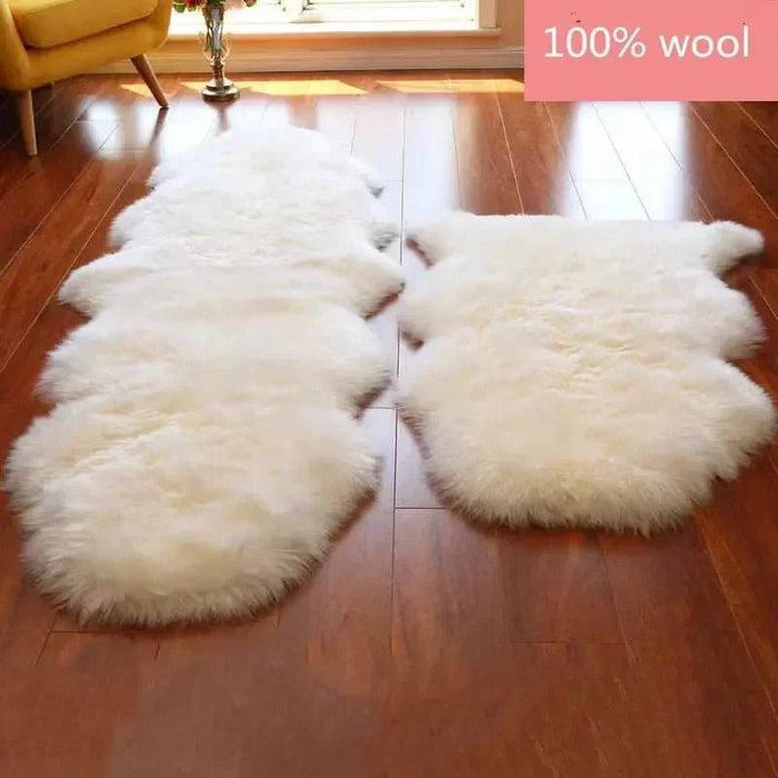 Sumptuous Authentic Australian Sheepskin Wool Area Rug - Cozy and Chic Home Accent Mat