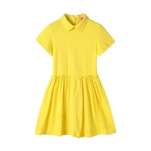 Charming Summer Ruffle Flare Dresses for Girls - Stylish Casual Uniforms