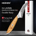Luxury 73-Layer Damascus Steel Chef's Knife Set with Olive Wood Handles - Ideal for Gifting