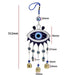 Turkish Blue Glass Evil Eye Wind Chime - Handmade Protective Home Decor