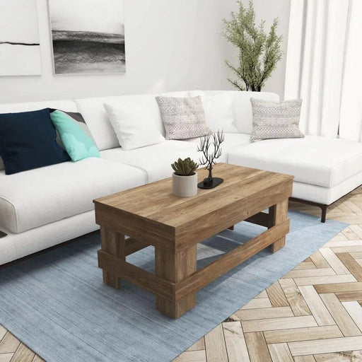 Rustic Reclaimed Wood Coffee Table for Farmhouse Living