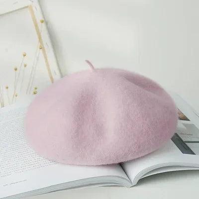 Chic French Wool Beret - Effortless Vintage Elegance for Women