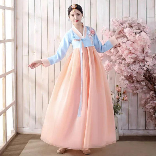 Elegant Korean Hanbok Dress for Women – Traditional Costume for Stage Performances, Weddings, and Cultural Events