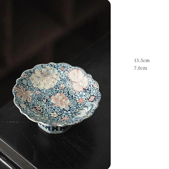 Ru Kiln Celadon Dim Sum Serving Dish - A Chic Addition for Desserts and Snacks