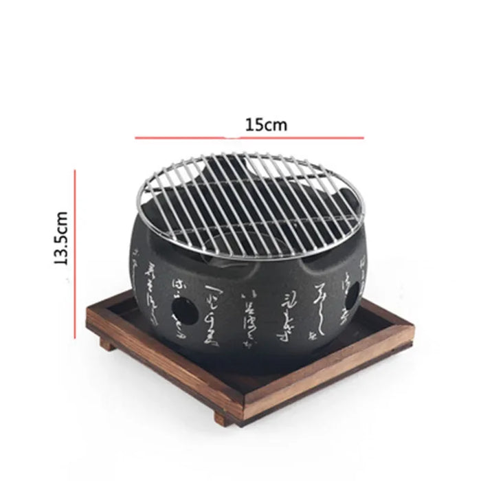 Portable Japanese & Korean Charcoal BBQ Grill Kit with Aluminium Alloy Stove: Your Ultimate Grilling Companion