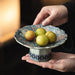 Ru Kiln Celadon Dim Sum Serving Dish - A Chic Addition for Desserts and Snacks