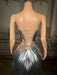 Stunning Silver Sequin Mermaid Gown with Deep V Neck and High Side Slit for Glamorous Nights