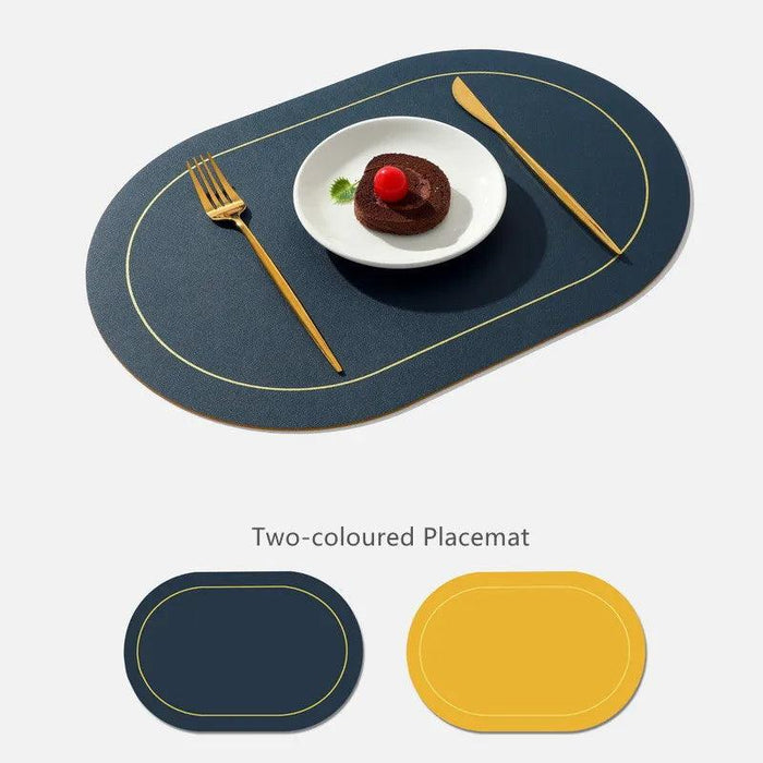 Elegant PVC Leather Table Mats - Modern & Functional