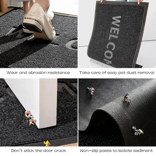 Welcome Mat: Highly Absorbent Anti-Slip Polyester Fiber Door Mat