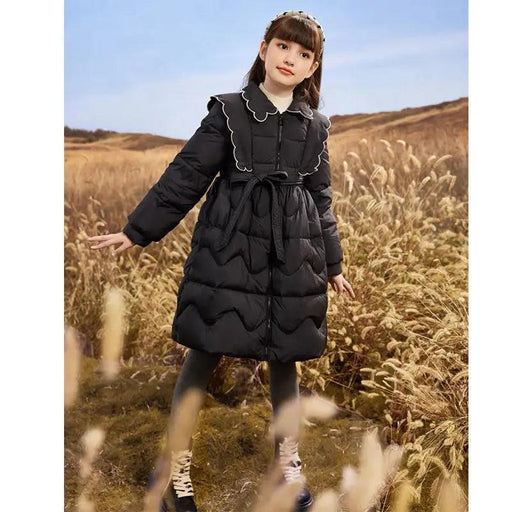 Chic Mid-Length Down Coat for Fashionable Teen Girls - Cozy Winter Essentials