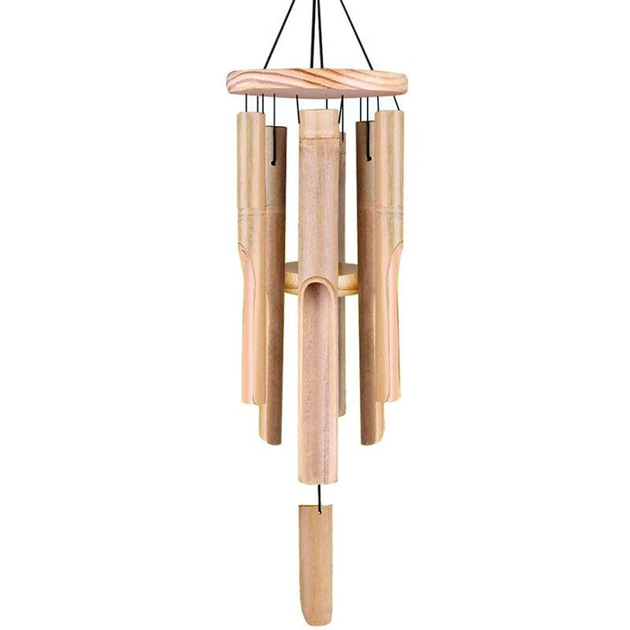 Handcrafted Bamboo Wind Chimes - 6 Melodic Tubes for Calming Outdoor Harmony - Ideal for Garden Decor and Thoughtful Gifts