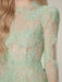 Lace and Sequin Slim-Fit Evening Gown for Women