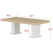 Elegant 78.7" Modern Rectangular Dining Table