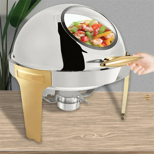 6L Stainless Steel Buffet Food Warmer with Waterproof Design
