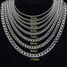 Modern Men's Stainless Steel Figaro Chain Necklace - Stylish Accessory for Any Event