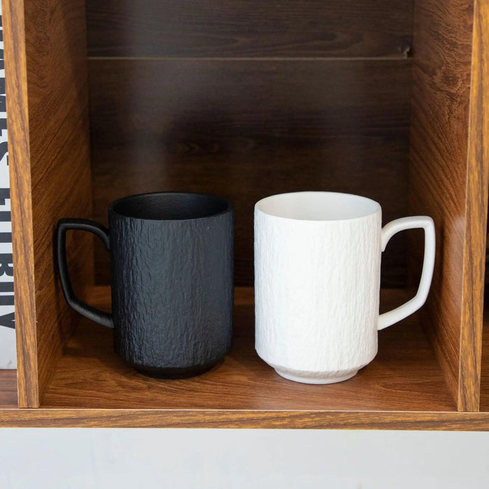 Japanese-Inspired Stone Grain Ceramic Coffee Mug - Elegant Addition to Your Home and Office