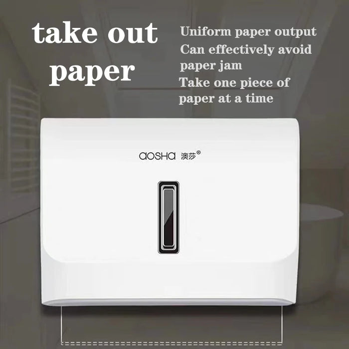 Elegant Wall-Mounted Paper Towel Dispenser for Kitchen and Bathroom - Durable ABS with Hassle-Free Installation