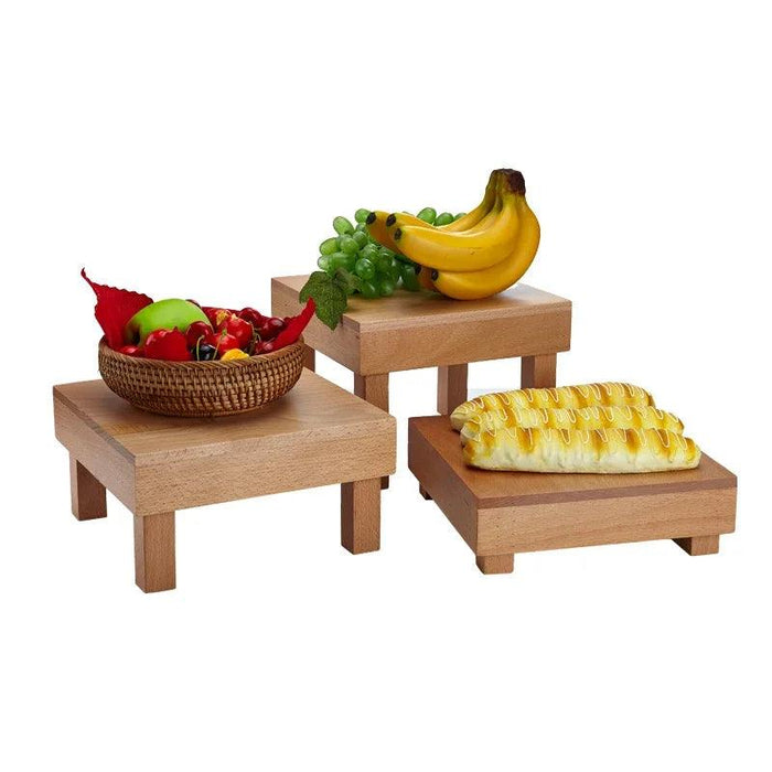 Charming Vintage Wooden Multi-Tier Treat and Snack Display Rack for Events and Celebrations