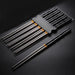 Stylish Anti-Slip Stainless Steel Chopsticks for Sushi and Asian Dishes - Ideal for Home and Restaurant Use