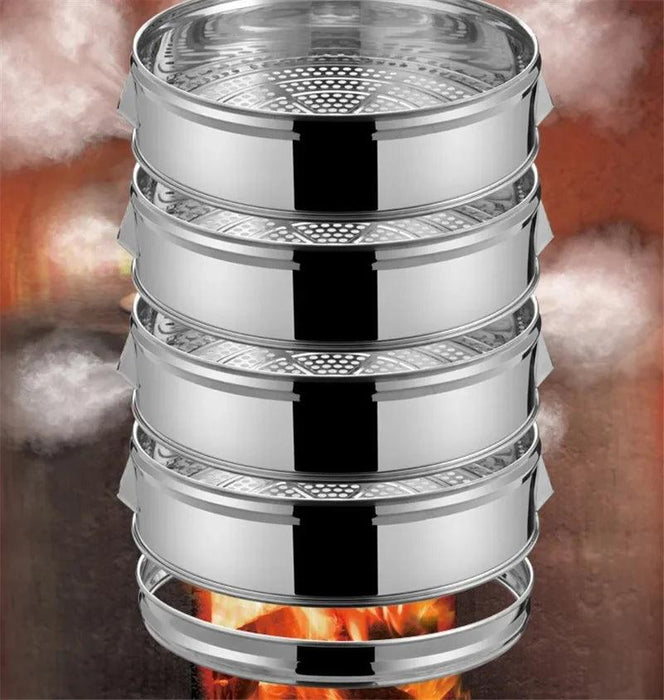 Ultimate Commercial Extra-Large Multi-Layer Stainless Steel Steamer - Heavy-Duty Design Available in Various Sizes