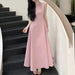 Elegant Sleeveless Summer A-line Dress with Slim Waist Design for Women