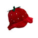 Strawberry Delight Costume Beret Hat for Women - Fun Plush Bonnet for Halloween, Parties, and Costumes