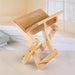 Kids' Solid Wood Folding Stool - Perfect Portable Seat for Camping & Home Use