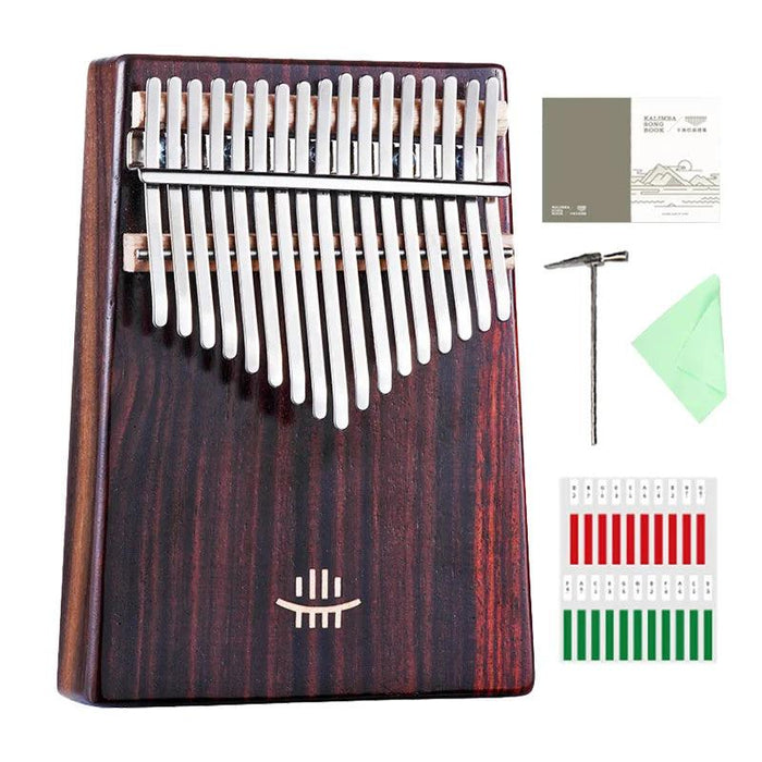 Professional 21-Key Kalimba with Sound Hole - Rosewood Acacia Wood Mbira for Beginners