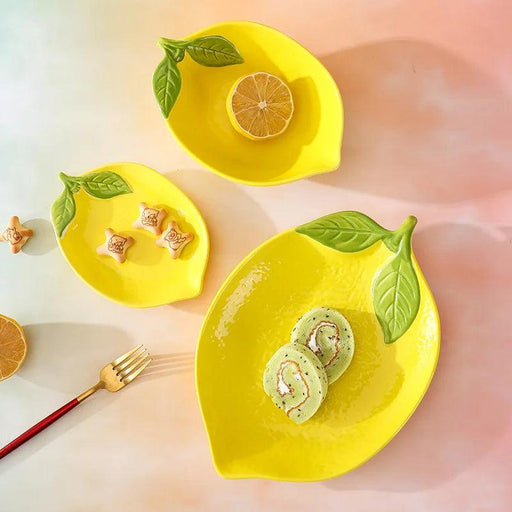 Playful Lemon-Shaped Ceramic Bowl for Salads, Soups, and Snacks - Fun Kitchen Dining Accessory