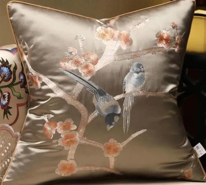 45x45/50x35cm Chinese Traditional Embroidered Bird Cushion Cover