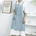 Chic Cotton Linen Apron with Stylish Wide Straps for Women - Your Perfect Cooking Companion