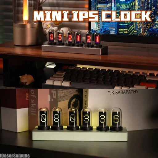 Vintage Nixie Tube WiFi Alarm Clock with Dynamic RGB Lighting - A Must-Have Accessory for Gamers