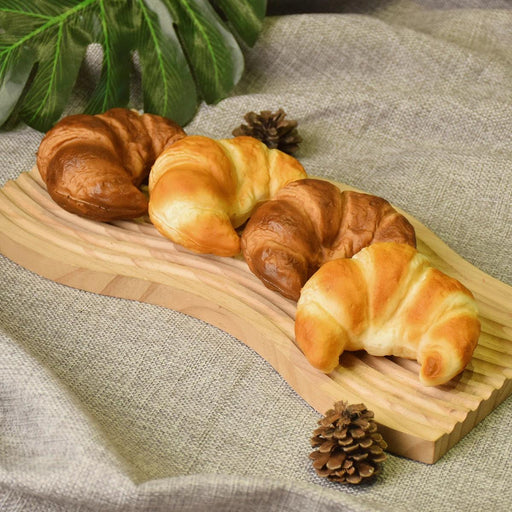 Realistic Golden Lava Croissant Bread Replica - Ideal for Photography and Decorative Displays