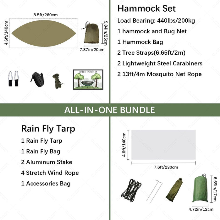 Premium Explorer's Hammock Kit - All-in-One Outdoor Survival Gear