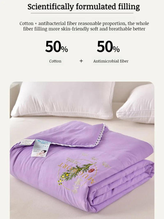 Wormwood Infused Lightweight Cotton Summer Quilt with Mosquito Protection